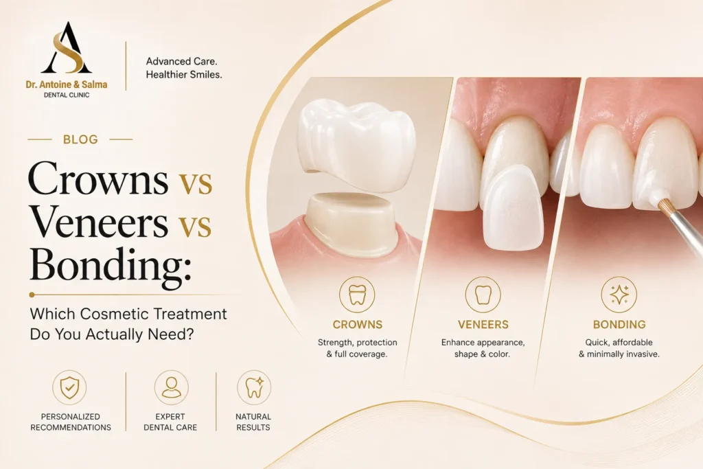 Crowns vs Veneers vs Bonding: Which Cosmetic Treatment Do You Actually Need?